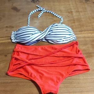 Retro high waist swimsuit